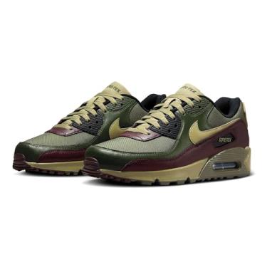 Imagem de Nike Tênis masculino Air Max 90 Gore-TEX (FD5810-200, verde-oliva/cargo cáqui/bordô), Verde oliva/cáqui cargo, 3.5