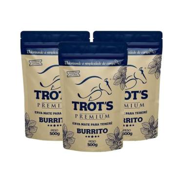 Imagem de Kit 3 Erva Mate Tereré Premium Trots 500g Sabor Burrito