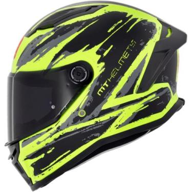 Imagem de CAPACETE MT STINGER 2 SKETCH C1 - Preto/Amarelo Fluor MT HELMETS, 62