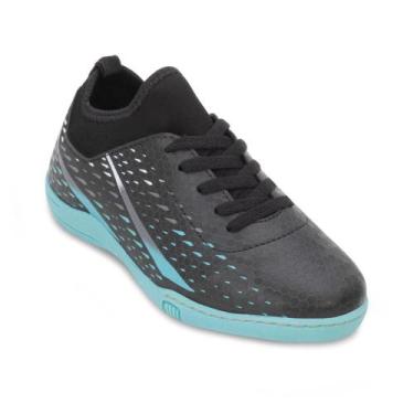 Imagem de Chuteira Futsal Molekinho MK25-28083, 31, Preto, Azul