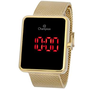 Imagem de Relógio Digital, Champion, Feminino, CH40080V, pulseira em aço Dourado