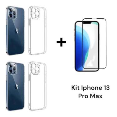 Imagem de 2UN Capa Capinha Transparente + 1UN Película Vidro 3D Temperado Iphone