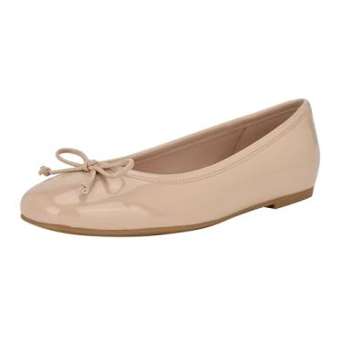 Imagem de Calvin Klein Sapatilha feminina Bronte Ballet, Patente natural leve 112, 35