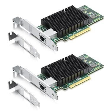 Imagem de 10Gtek Placa de rede PCI-E NIC de 10 GB, porta RJ45 de cobre única, com controlador Intel X540-BT1, adaptador LAN Ethernet PCI Express compatível com Windows Server/Windows/Linux/ESX, compare com