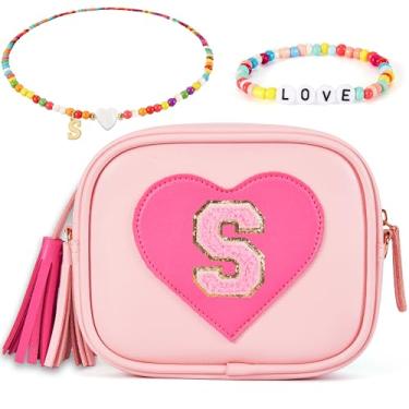 Imagem de ONECOCOA Presentes de aniversário para meninas, bolsa infantil para meninas, presente para meninas de 3, 4, 5, 6, 7, 8, 9, 10, 11, 12 anos, presente para meninas, rosa, P