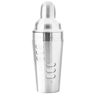 Imagem de Coqueteleira Com Receita Em Inox Prata 600 Ml - Mimo Style - Ac12518