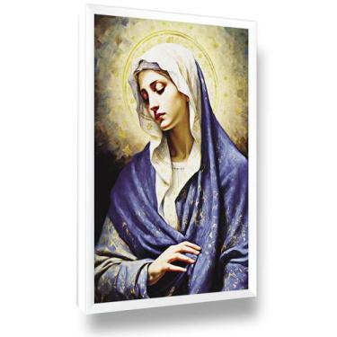 Imagem de Quadro Virgem Maria Pintura Sala Quarto - Looks Objetos de Arte