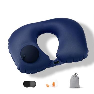 Imagem de Almofada U Inflável Rápida para Spa com Suporte Cervical - Travesseiro Hidromassagem para Banheira de Imersão Relaxante com Design Antivazamento