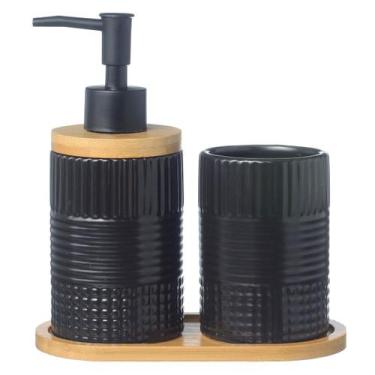 Imagem de Conjunto Lavabo Banheiro Bandeja Dispenser Líquido Pia / 354 - PGB, Pr