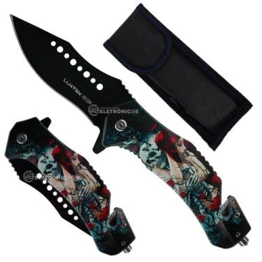 Imagem de Canivete Ferramenta 3 em 1 com Lâmina em Aço Inoxidável e Quebra-Vidro