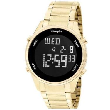 Imagem de Relógio Digital Masculino Champion  dourado completo Qtz