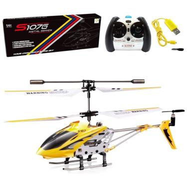 Imagem de Mini Helicóptero RC com Gyro Crimson de Controle Remoto com 3 Canais, CHEERWING, Amarelo