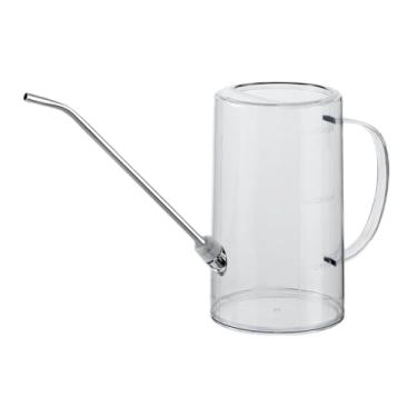 Imagem de Ioensy a rega lata para abrigar flores de plantas com marcas de medição leves para o equipamento de rega do escritório em casa, alça ergonômica, 1500ml Transparente