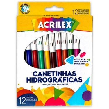Imagem de Canetinhas Hidrográficas 12 cores Acrilex