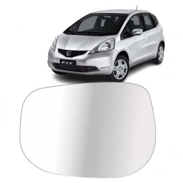 Imagem de Lente Espelho Retrovisor Honda New Fit 09 10 11 12 13 14 Esquerda Plan