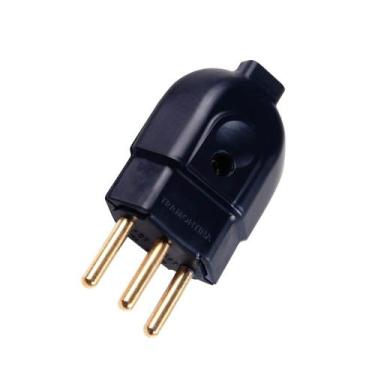 Imagem de Plugue Macho Preto 2P+T de 20 Ampères e 250 Volts - 57403107 - TRAMONT