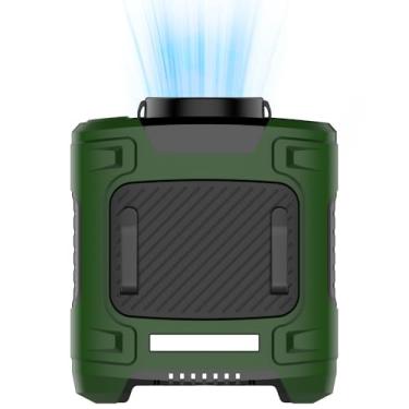 Imagem de Suzii Clipe de ventilador de cintura portátil - Tempo de funcionamento 24H, bateria de 10.000 mAh, fluxo de ar de 3 velocidades 15500RPM, luzes LED SOS, ventilador de cinto mãos-livres para atividades
