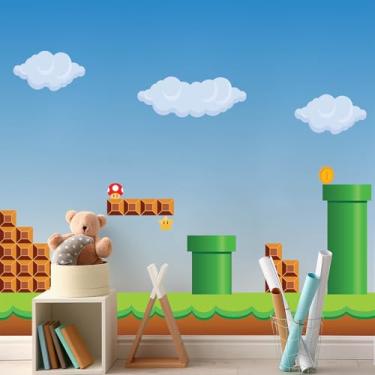 Imagem de Papel de Parede Quarto Menino Videogame Colorido Infantil 9m²