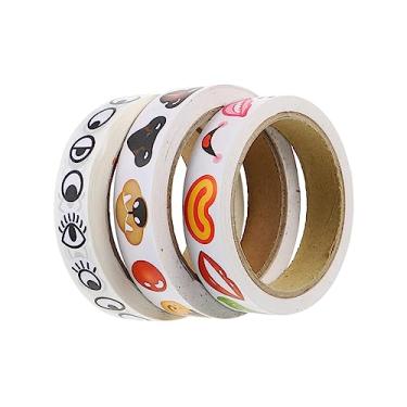 Imagem de BESPORTBLE 3Rolos Adesivos Criativos de Olhos Nariz e Boca Menino de Etiquetas Artísticas com Adesivo Perfeitos DIY e Artesanato Infantil Estímulo À Coordenação
