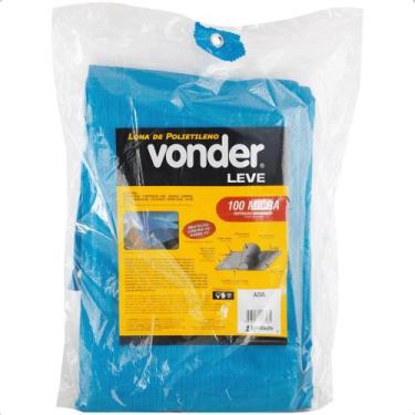 Imagem de Lona 100 Micras Polietileno Azul 12 x 10 Metros Leve Vonder