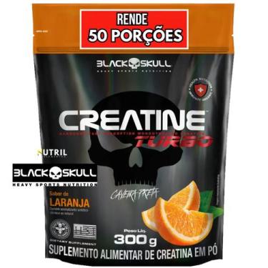 Imagem de Creatina Monohidratada TURBO Refil Black Skull 300g - Creatine p/ Ener