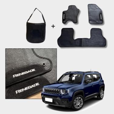 Imagem de Tapete Automotivo em Borracha PVC para Jeep Renegade, Conjunto com 4 Peças, Impermeável e Antiderrapante