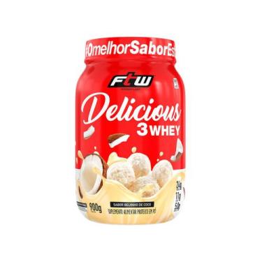 Imagem de Whey Protein FTW Delicious 3 Beijinho de Coco 900g, Beijinho de Coco, 
