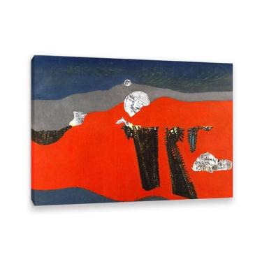 Imagem de Arte de parede Max Ernst, o deserto, reproduções de arte em tela pinturas famosas pôsteres Max Ernst Print Abstract Pictures Wall Decor 100x70cm (33x28in) emoldurado