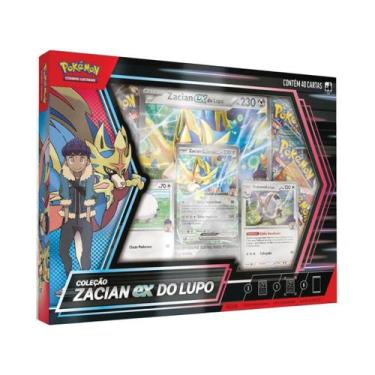 Imagem de Pokémon TCG Coleção Zacian ex do Lupo com 40 Cartas, 4 Cartas Holográf