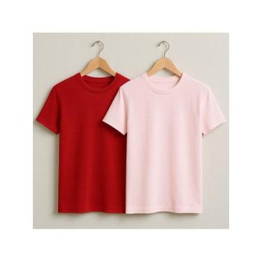 Imagem de Kit 2 Camisetas Básicas Streetwear Camisa T-Shirt Masculina Slim  Algo