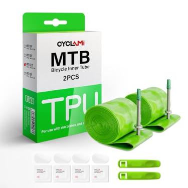 Imagem de CYCLAMI Pacote Com 2 Câmaras De Ar Tpu Mtb 27,5'' X 1,9-2,5 Para Pneu Bicicleta Durabilidade Aprimorada E Válvula Presta 45 Mm Comprimento