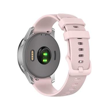 Imagem de Anrir Pulseira de silicone para Garmin Vivoactive 4S/Vivomove 3S/Venu 2S/Forerunner 255s, Fossil Gen 6/5E 42 mm, Fossil Q Venture Gen 4 HR, Sport 41 mm - Rosa