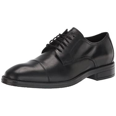 Imagem de Cole Haan Boné masculino moderno essencial Oxford, Preto impermeável, 8 Wide