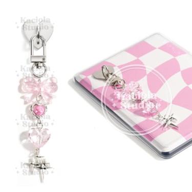 Imagem de Kaciola Correntes de berloque para Kindle, pingente de laço rosa fofo e-reader pulseiras de telefone acessórios presente para leitores amantes de livros mulheres homens, pingentes compatíveis com