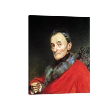 Imagem de Karl Bryullov Famosa pintura a óleo parede arte quadros decoração de parede quarto arte pintura reprodução em tela - retrato do homem 2/60x80 cm 24x31 polegadas emoldurado