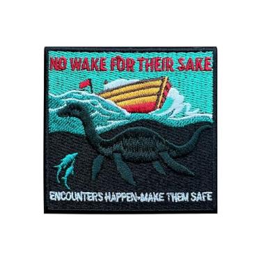 Imagem de LEMEPINZ No Wake for Their Sake Patch de bordado de 7,6 cm, aplique bordado de viagem para barco/costurado, adesivos de viagem, adesivos de tecido para roupas, mochilas, chapéus, acessórios