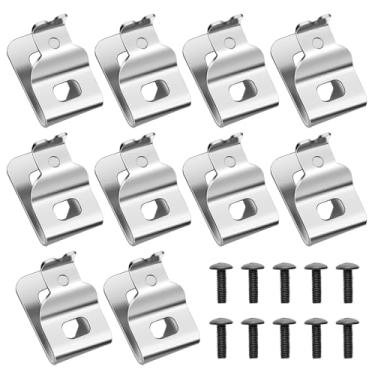 Imagem de 10 peças de clipes de cinto para Dewalt, clipes de gancho de aço inoxidável 304, kit de ferramentas com parafusos de substituição de correia para Dewalt N268241 Adequado para ferramentas elétricas de