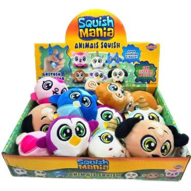 Imagem de Pelúcia Squish Mania Animais Caixa Display com 12 - Toyng, Squish Mani