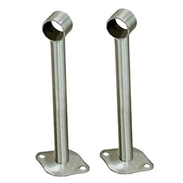 Imagem de B Blesiya 2 peças Suporte de haste de armário de cortina com soquete de flange para montagem no teto - 200 mm