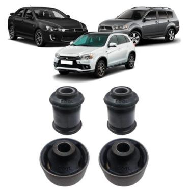 Imagem de Kit 4 Bucha Bandeja Dianteira Balança Asx Outlander Lancer - Solupe Pa