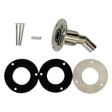 Imagem de Generic Através do encaixe da pele de exaustão do casco Multifunção de tubo de tubo de 24 mm com parafusos porcas 316 aço inoxidável para materiais marítimos, Type B