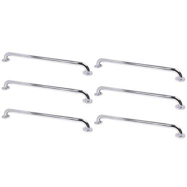Imagem de Alça De Apoio Barra 80cm Inox Kit 6 Uni Idoso Cadeirante Acessibilidad