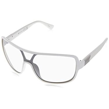 Imagem de Rocawear Óculos de sol masculino R1540 Shield, branco fosco, 128 mm, Branco fosco, 128 mm