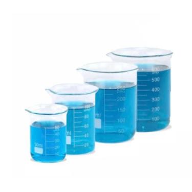 Imagem de Kit Becker Bequer Vidro Boro Graduado 50, 150, 250, 600ml - CRAL