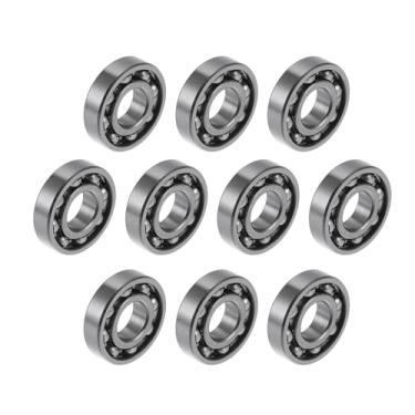 Imagem de ACROPIX 16001 Rolamentos rígidos de esferas 12 x 28 x 7 mm P5 rolamentos lubrificados tipo aberto 10 peças carro scooter skate roda universal tom prata