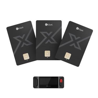 Imagem de Ellipal Pacote de 3 cartões X – Carteira fria de criptografia com lacre a ar com kit de acessórios iniciantes, armazenamento offline seguro para Bitcoin, Ethereum, NFTs e mais de 10.000 tokens