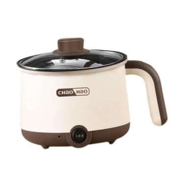 Imagem de Generic Panela elétrica multifuncional pequena antiaderente de 1,8 L, mini panela de macarrão instantâneo, para casa, dormitório, escritório, quente, Sem Vaporizador