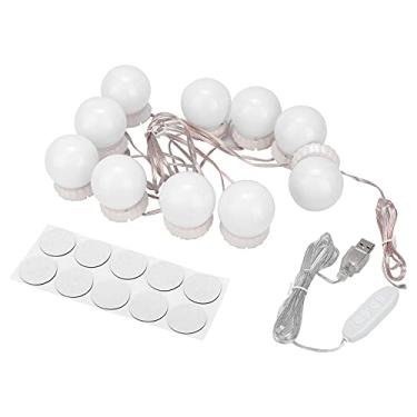 Imagem de Luqeeg 10 LED Três Temperaturas de Cor Luz de Espelho Diminuído, Kit de Lâmpadas de Lâmpadas de Mesa Com Cabo USB, Ajuste de Brilho, Interruptor Controle Toque para a Tabela Vaidade (Luz tricolor)