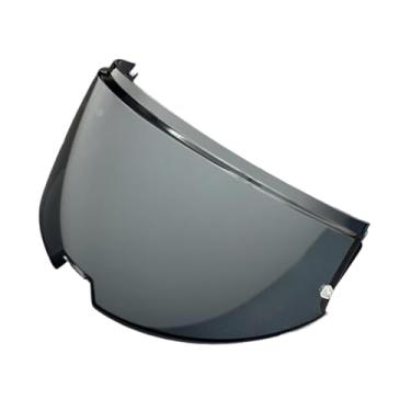 Imagem de KiBcsLic Viseira de capacete dobrável, protetor facial à prova de poeira, lente de capacete de substituição direta para acessórios de motocicleta para FF906, Luz Negra