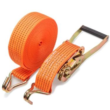 Imagem de Cinta Amarrar Carga Com Catraca 5Ton Caminhão Carreta 10m 50mm